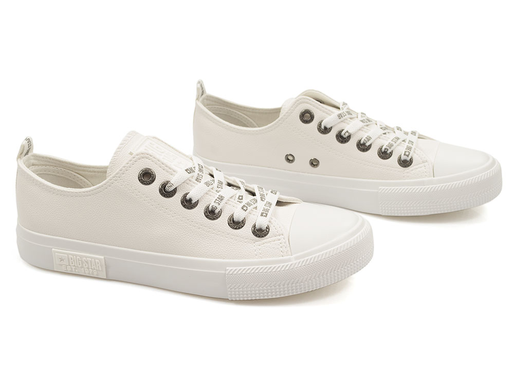 Białe trampki sneakersy z ekoskóry Big Star KK274105 - Big Star zdjęcie 2