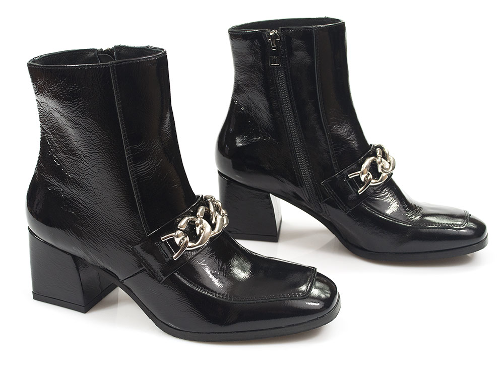 czarne eleganckie botki Nessi 21136 - Nessi zdjęcie 2