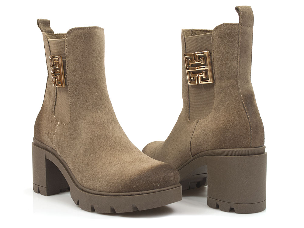 Botki welurowe Lemar 60396 beż - Lemar zdjęcie 3