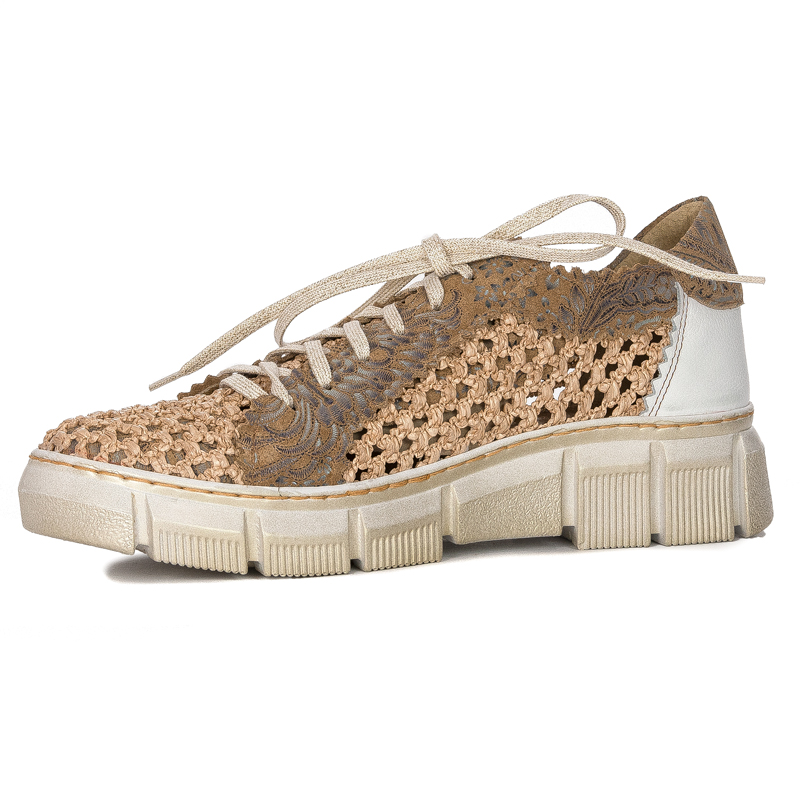 Brązowe półbuty ażurowe sneakersy Maciejka 05850-04 - Maciejka zdjęcie 3