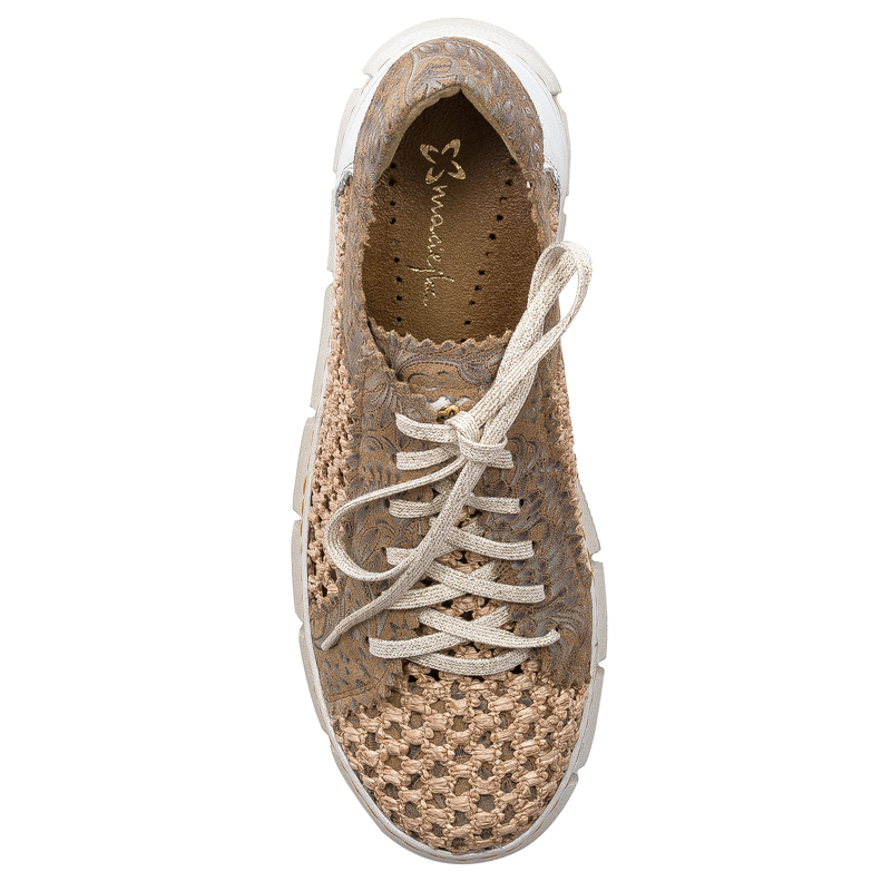 Brązowe półbuty ażurowe sneakersy Maciejka 05850-04 - Maciejka zdjęcie 4