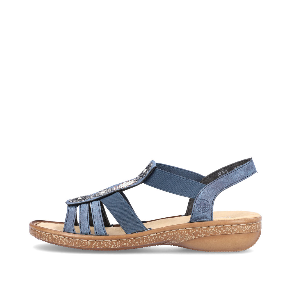 sandały Rieker 628G9-16 niebieskie - Rieker zdjęcie 4