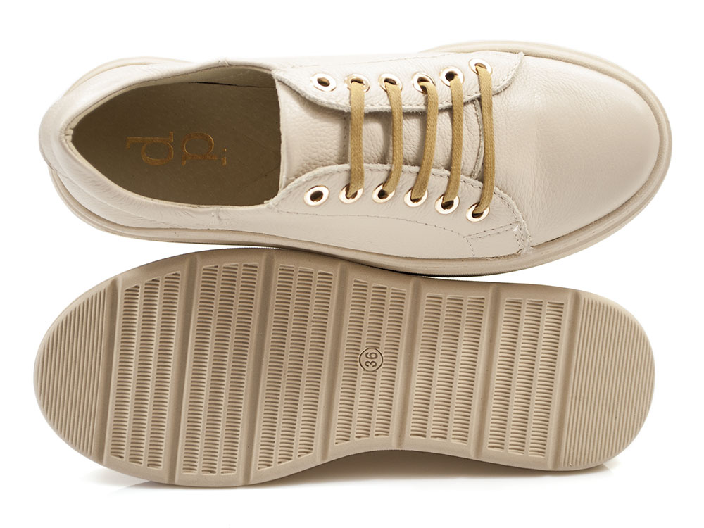 Beżowe półbuty sneakersy Dolce Pietro 5036 - Dolce Pietro zdjęcie 4