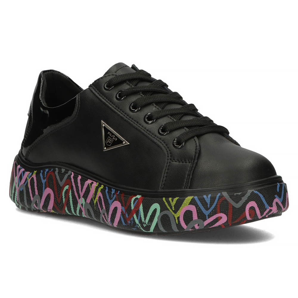 Czarne półbuty sneakersy Filippo DP4480 - Filippo zdjęcie 4