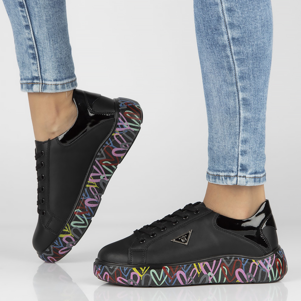 Czarne półbuty sneakersy Filippo DP4480 - Filippo zdjęcie 2