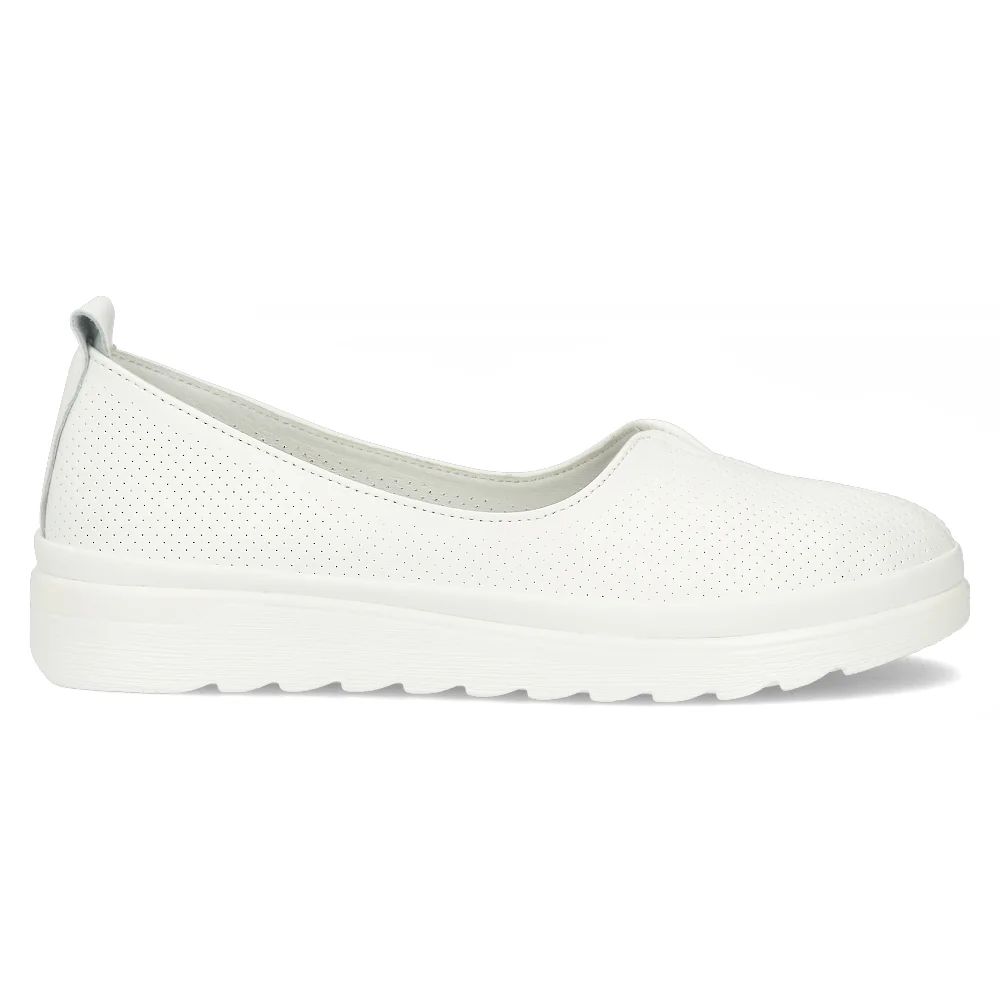 Białe półbuty skórzane loafersy lordsy Filippo DP6163 - Filippo zdjęcie 4