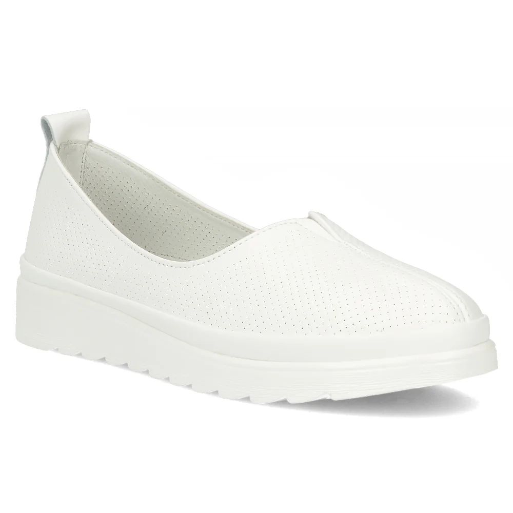 Białe półbuty skórzane loafersy lordsy Filippo DP6163 - Filippo zdjęcie 3