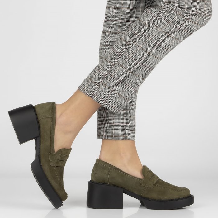 Zielone półbuty Filippo DP4685 khaki - Filippo zdjęcie 2