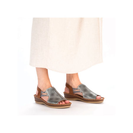 Niebieskie sandały damskie Rieker 61359-14 - Rieker zdjęcie 2