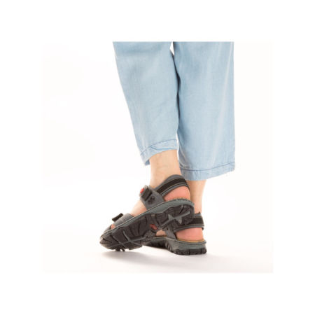 Granatowe sandały sportowe Rieker 68851-14 - Rieker zdjęcie 2