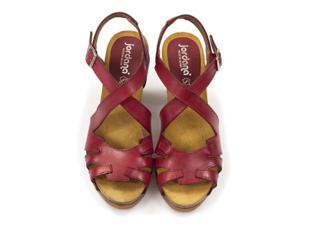 Czerwone sandały na obcasie Verano 2851 - Verano zdjęcie 4