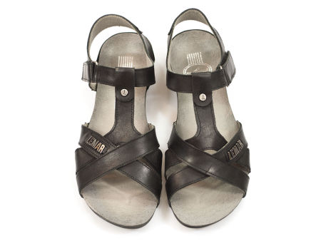 Czarne skórzane sandały Lemar 40137 - Lemar zdjęcie 4
