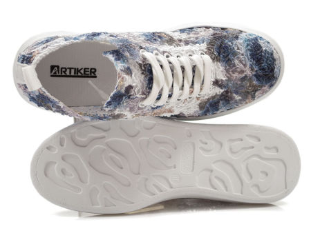 Niebieskie koronkowe półbuty sneakersy Artiker 52C2479 - Artiker zdjęcie 2