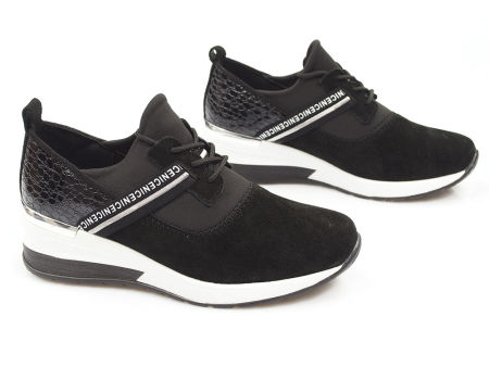 Czarne półbuty sneakersy Filippo DP1388 - Filippo zdjęcie 4
