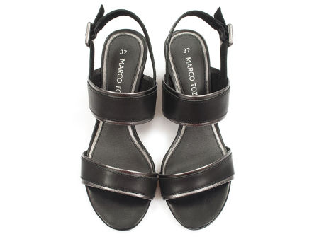 Czarne komfortowe sandały Marco Tozzi  28335 - Marco Tozzi zdjęcie 4