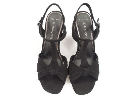 Czarne komfortowe sandały Marco Tozzi 28390 - Marco Tozzi zdjęcie 4