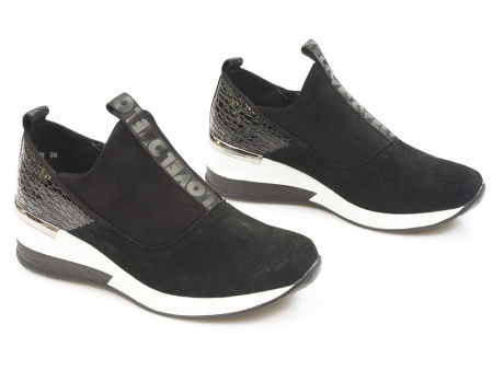Czarne półbuty sneakersy Filippo DP1689 - Filippo zdjęcie 2