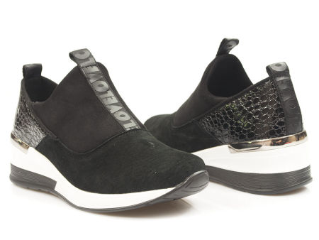 Czarne półbuty sneakersy Filippo DP1689 - Filippo zdjęcie 3