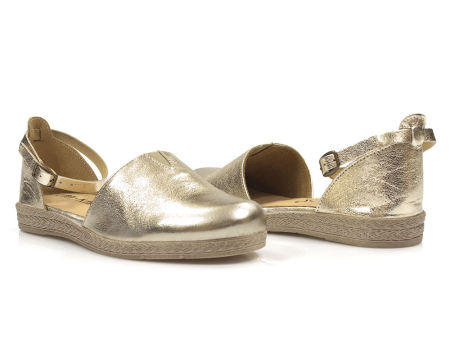 Złote sandały espadryle Lan-Kars J324-422 - Lan-Kars zdjęcie 3
