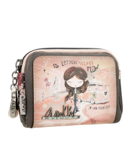 Mały portfel Anekke 38829-018 Peace & Love Pink - Anekke zdjęcie 3