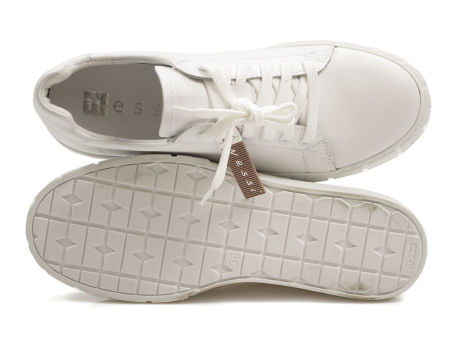 Białe skórzane półbuty sneakersy Nessi 21025 - Nessi zdjęcie 2