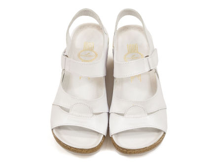 Białe sandały na koturnie Lemar 50086 - Lemar zdjęcie 4