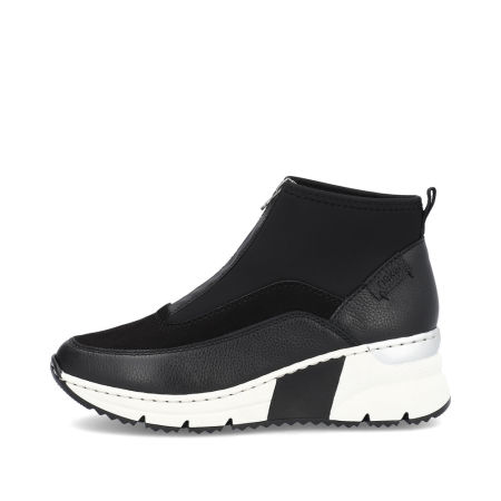 Czarne botki sneakersy Rieker N6352-01 - Rieker zdjęcie 4