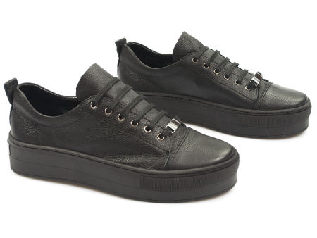 Czarne półbuty sneakersy Dolce Pietro 4070 - Dolce Pietro zdjęcie 3