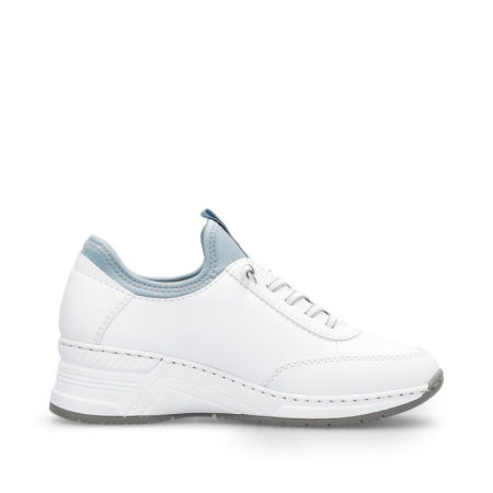 Białe półbuty sportowe sneakersy Rieker N4381-80 - Rieker zdjęcie 3