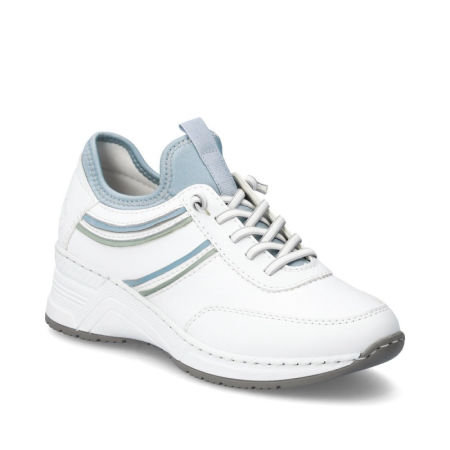 Białe półbuty sportowe sneakersy Rieker N4381-80 - Rieker zdjęcie 2