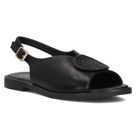 Czarne sandały skórzane Filippo DS6229 - Filippo zdjęcie 4