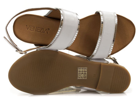 Białe eleganckie sandały Venezia 030020684 - Venezia zdjęcie 4