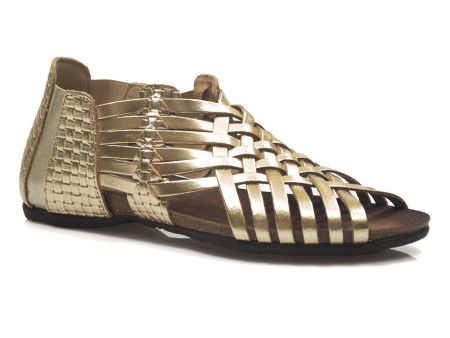 Złote sandały damskie rzymianki Verano 1224 platino - Verano zdjęcie 1
