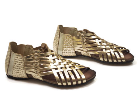 Złote sandały damskie rzymianki Verano 1224 platino - Verano zdjęcie 2