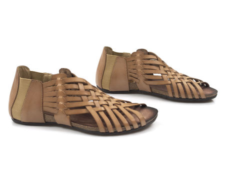 Beżowe sandały rzymianki Verano 1224 tierra - Verano zdjęcie 4