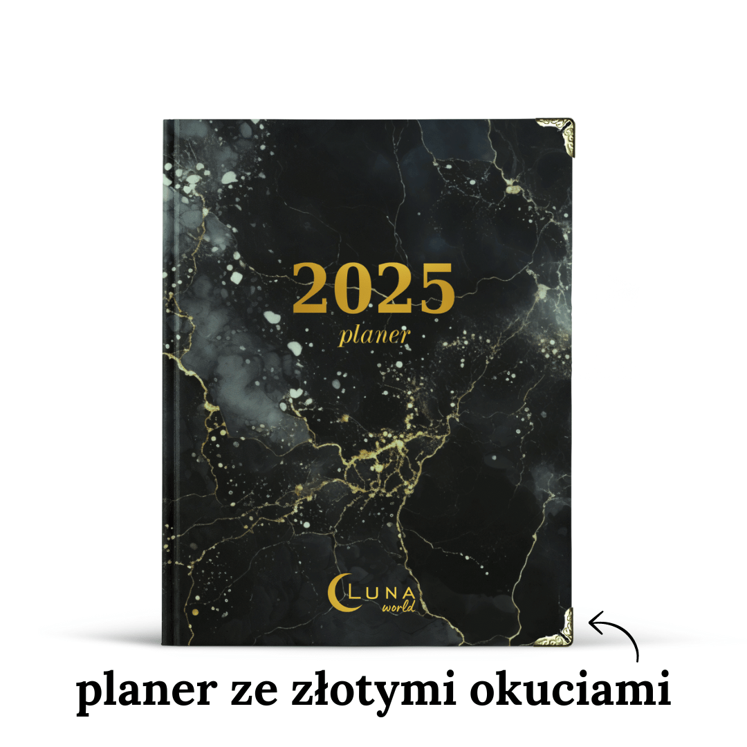 Kalendarz 2025/Planer 2025 tygodniowy książkowy - CZARNY MARMUR zdjęcie 1