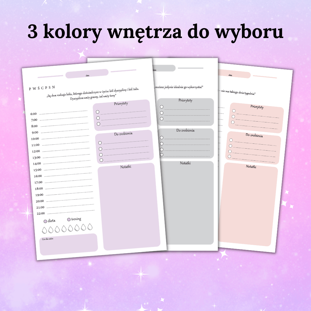 Planner/Kalendarz 2025 spirala - PERŁOWY zdjęcie 2