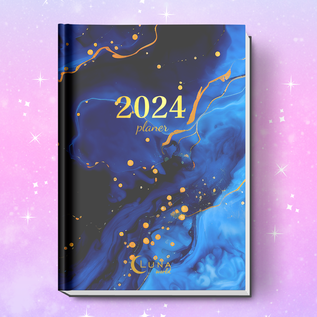 Planner/Kalendarz 2024 dzienny książkowy - GRANAT - Luna World zdjęcie 1