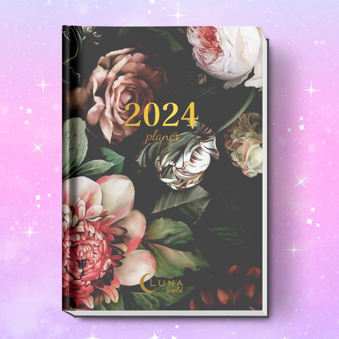 Kalendarz 2024/Planer 2024 dzienny książkowy - KWIATY - Luna World zdjęcie 1