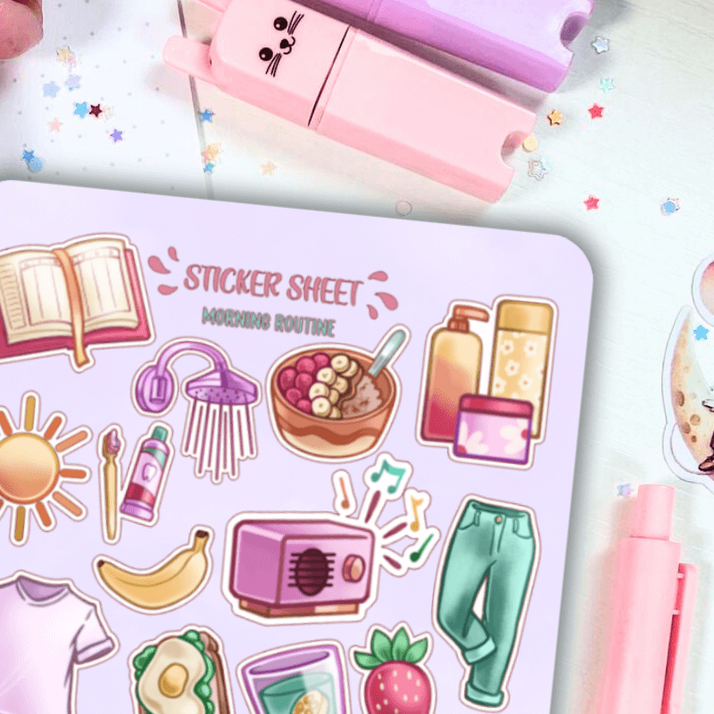 Naklejki Bullet Journal PORANNA RUTYNA zdjęcie 4