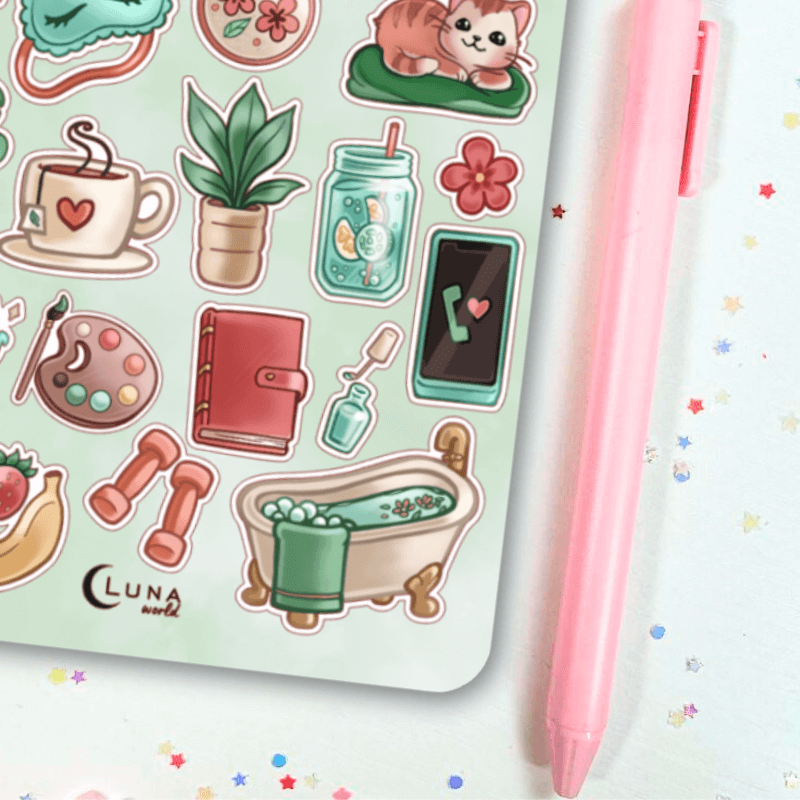 Naklejki Bullet Journal SELF CARE zdjęcie 1