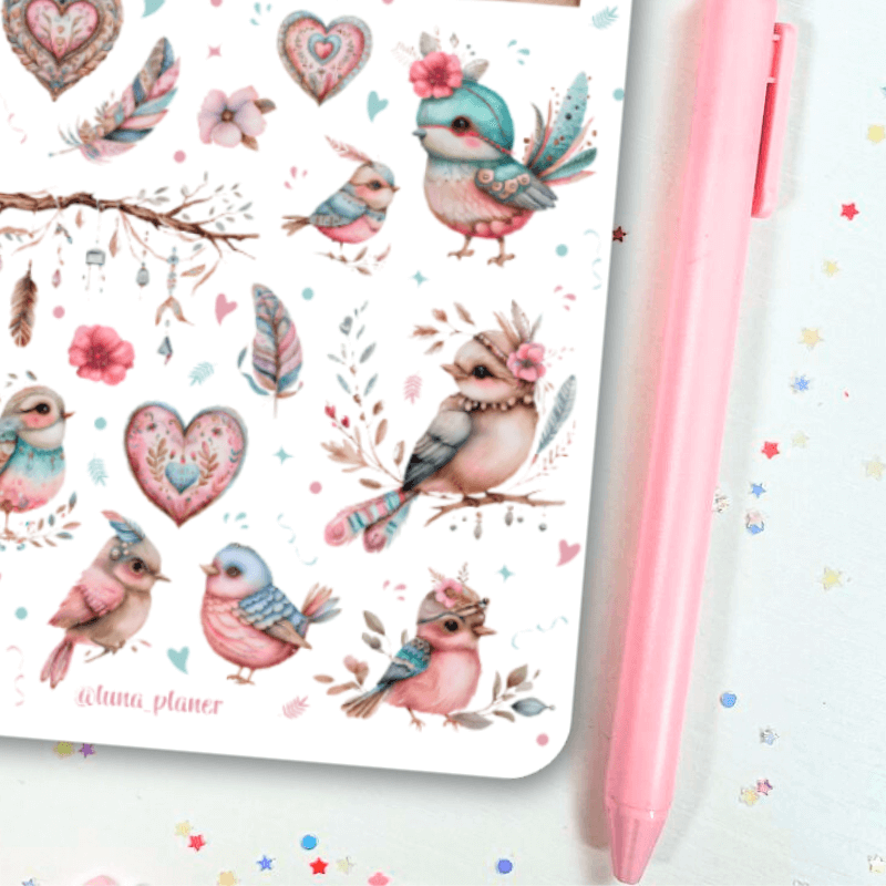 Naklejki Bullet Journal WIOSENNE PTASZKI zdjęcie 2