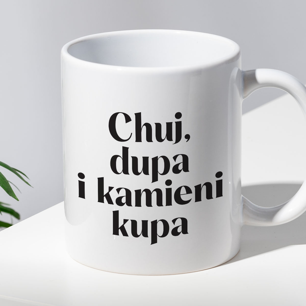 Kubek z nadrukiem "Chuj, dupa i kamieni kupa" 330 ml zdjęcie 2