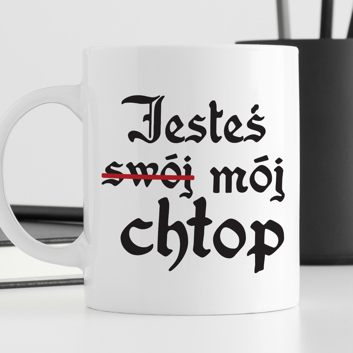 Kubek z nadrukiem "Jesteś (swój) mój chłop" zdjęcie 4