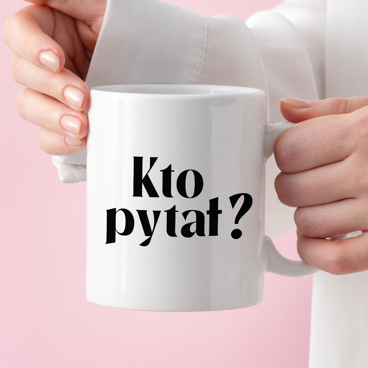 Kubek z nadrukiem "Kto pytał?" 330 ml zdjęcie 3