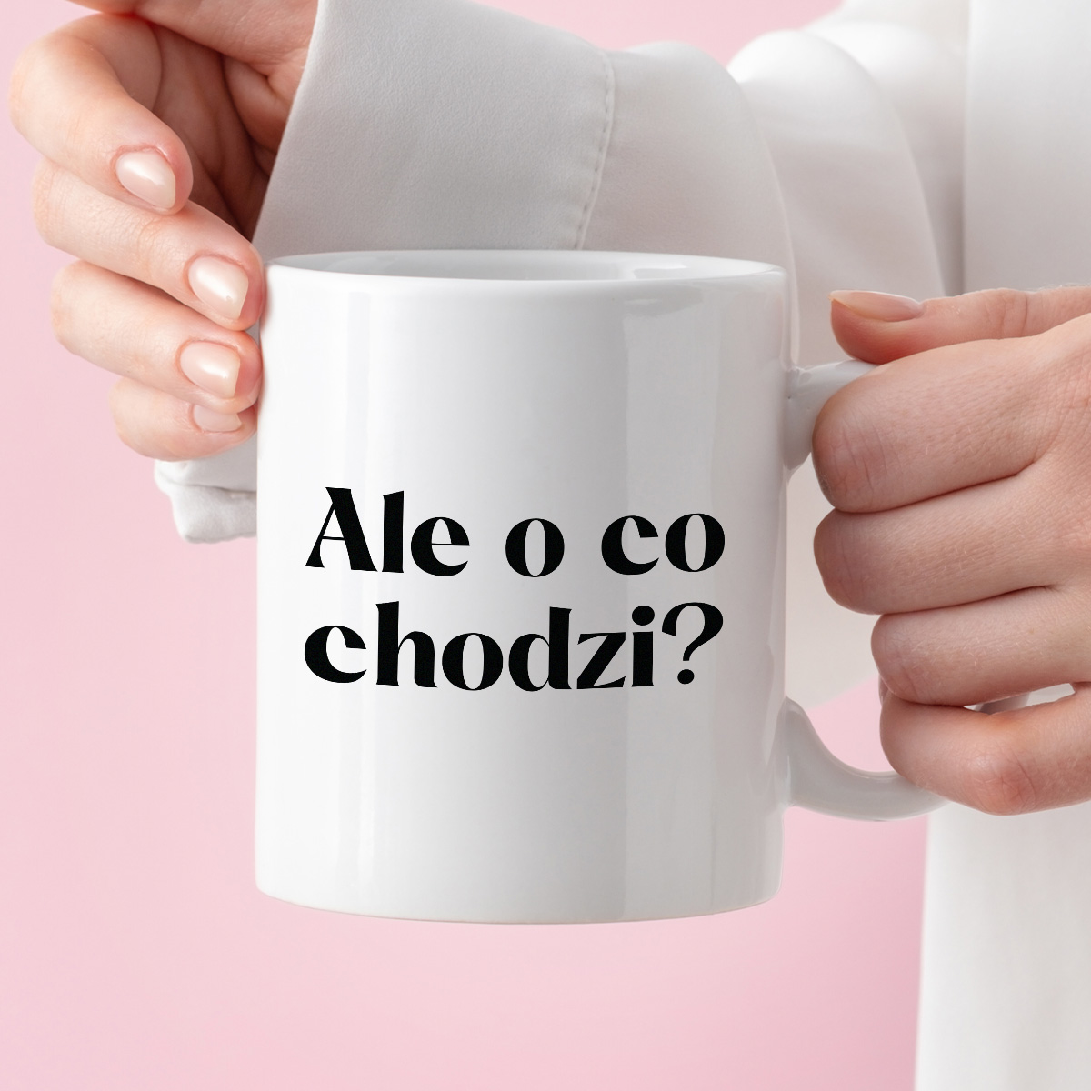 Kubek z nadrukiem "Ale o co chodzi?" zdjęcie 4