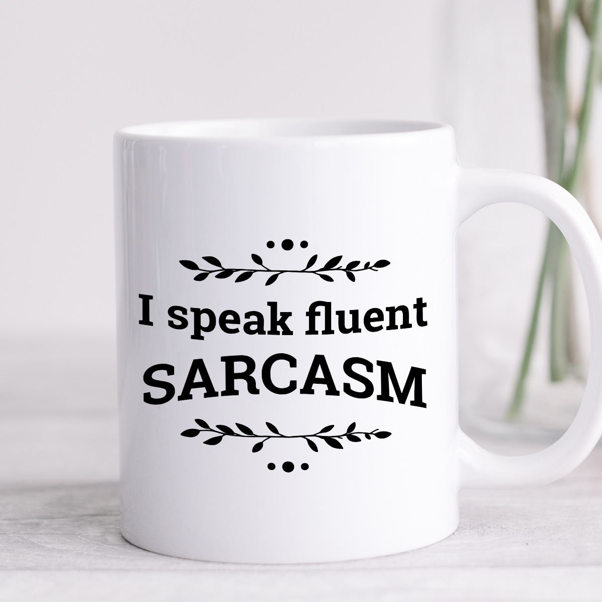 Kubek z nadrukiem "I speak fluent sarcasm" zdjęcie 4