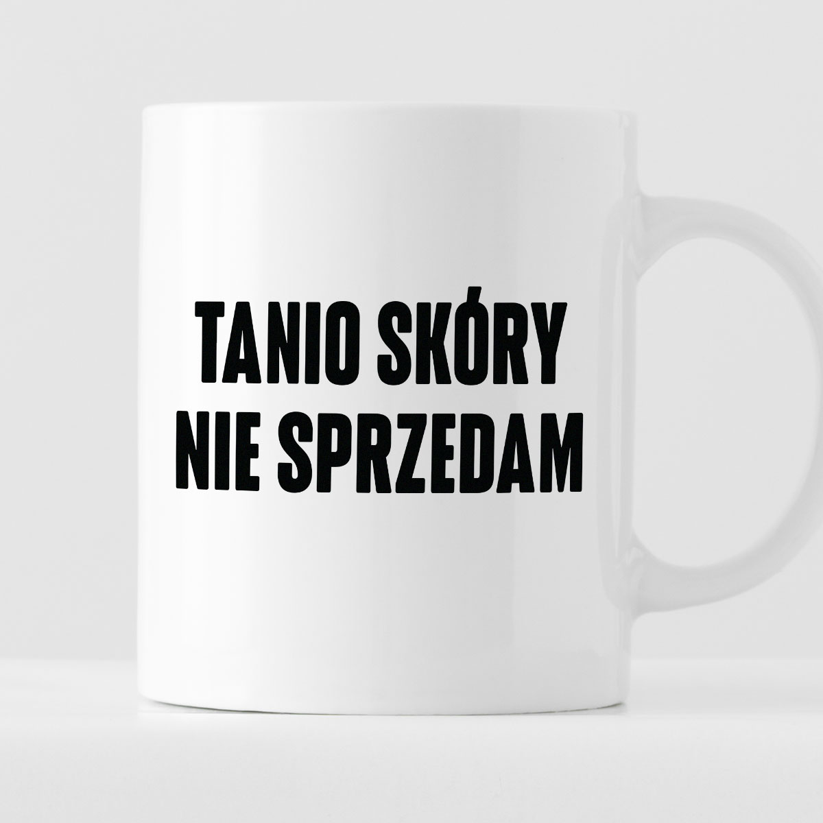 Kubek z nadrukiem "Tanio skóry nie sprzedam" cytat M. Pudzianowski zdjęcie 1