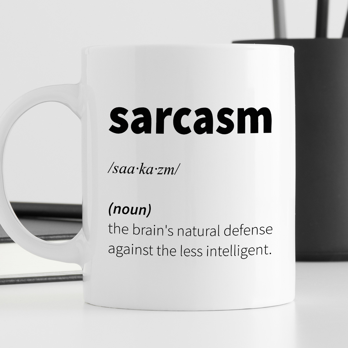 Kubek z nadrukiem "Sarcasm (noun) - vocabulary" zdjęcie 4