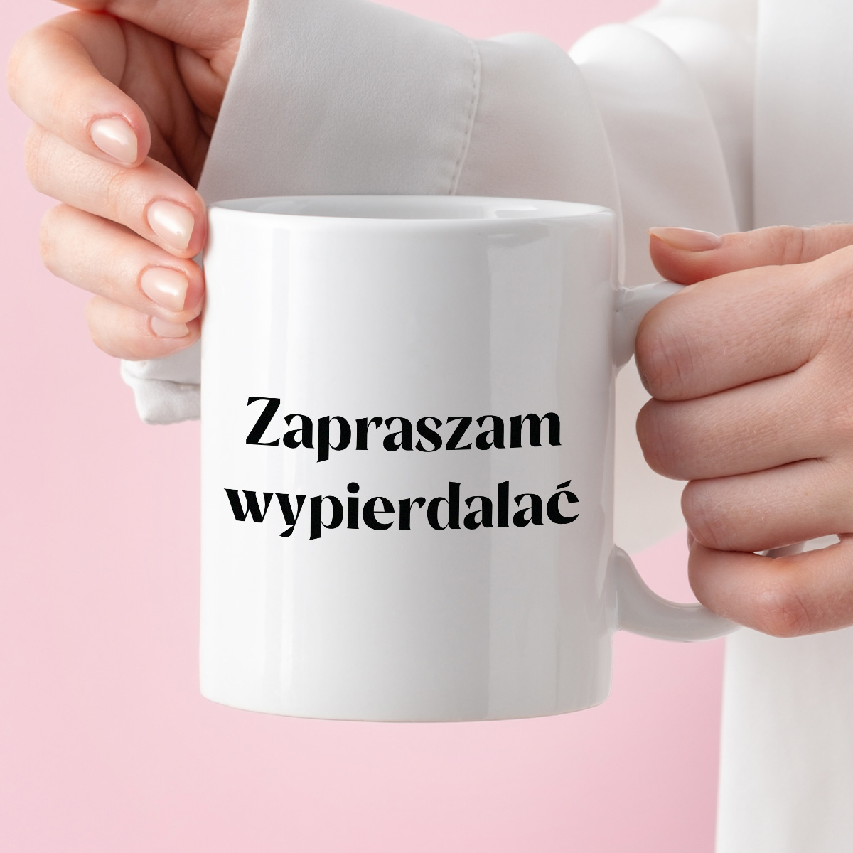 Kubek z nadrukiem "Zapraszam wypierdalać" 330 ml zdjęcie 3